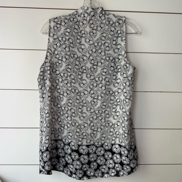 Shelli Segal Floral Black and White Women's Top Sz S - Picture 10 of 12